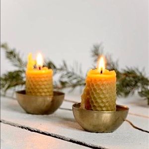 Hand Rolled Beeswax Votive Candles (set of 4)